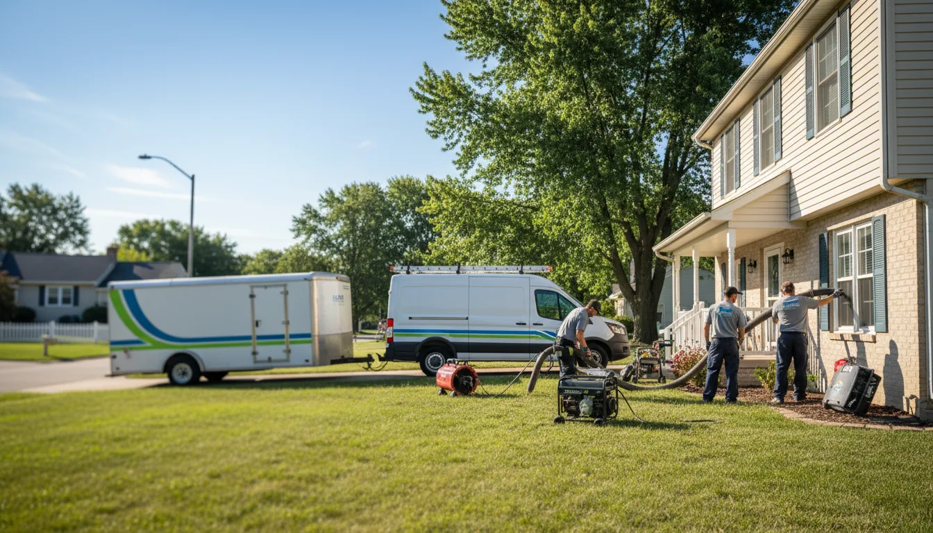 Flooded Basement Restoration And Cleanup With Repair in Middleton, MI near me